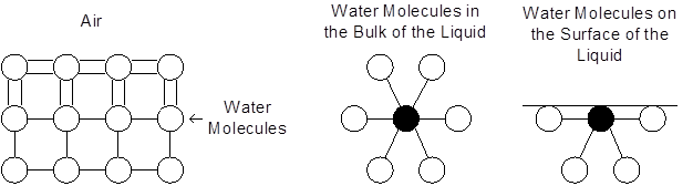 surface tension of water molecules