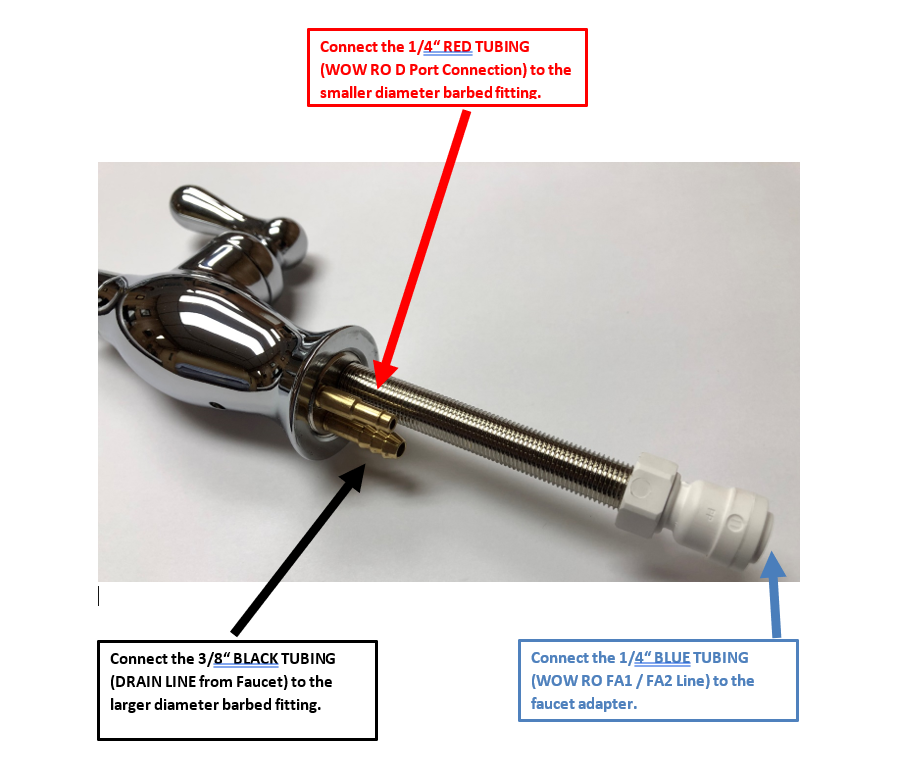 Tubing Connection For Topper Wow Ro Air Gap Faucet